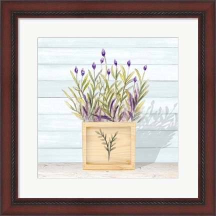 Framed Lavender and Wood Square II Print