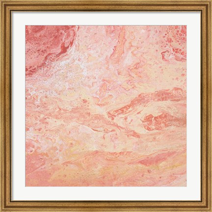 Framed Modern Peach Flow II Print