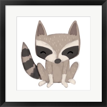 Framed Raccoon Print