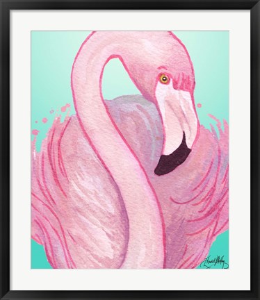 Framed Flamingo Portrait Print