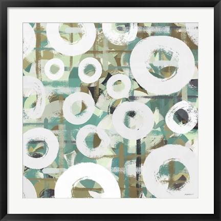 Framed White Spheres II Print