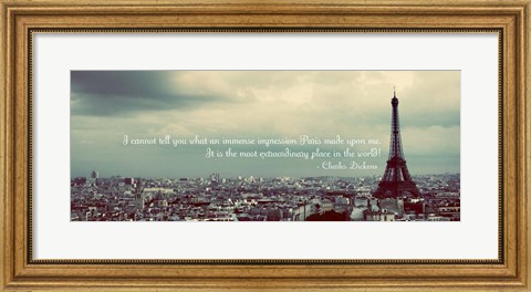 Framed Immense Impression of Paris Print