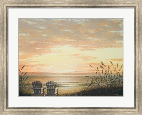 Framed Sunset Chairs Print