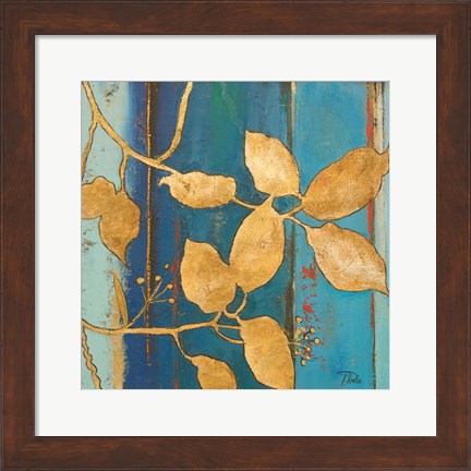 Framed Golden Blue II Print