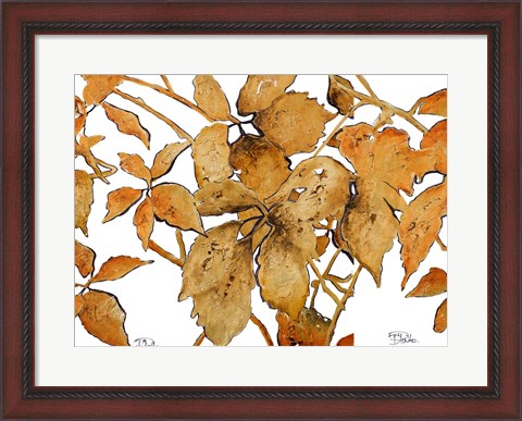 Framed Gold Shadows II Print