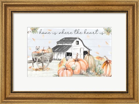 Framed Pumpkin Barn Print