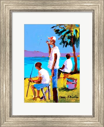 Framed Fishing IV Print