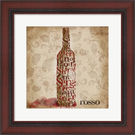 Framed Type of Wine I Print