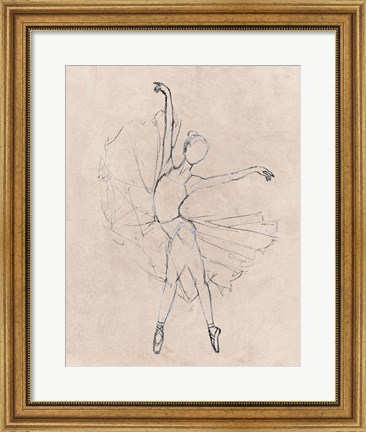 Framed Monochrome Ballerina Print