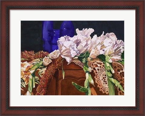 Framed Repose White Glads Print