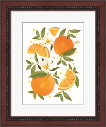 Framed Citrus Orange Botanical Print