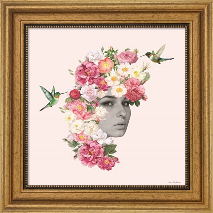 Framed Flower Girl I Print