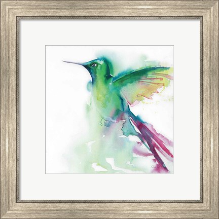 Framed Hummingbirds III Print