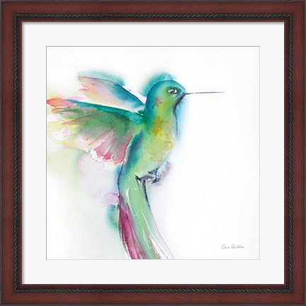 Framed Hummingbirds II Print