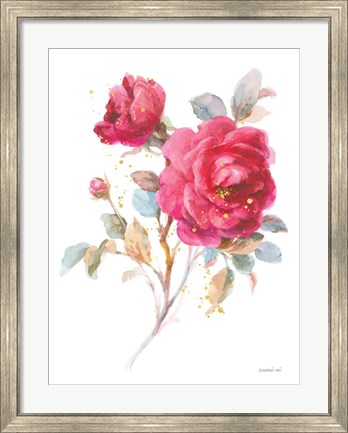 Framed Bold Roses I Print