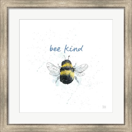 Framed Bee Harmony VII White Print