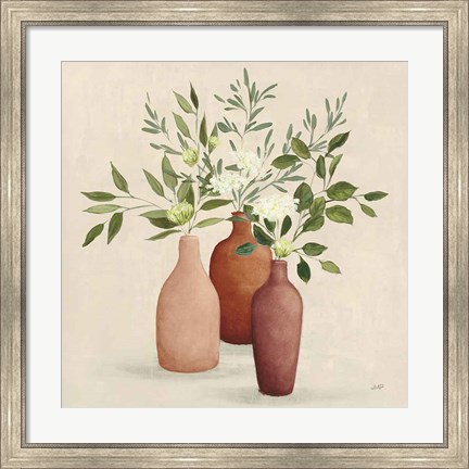 Framed Natural Bouquet II Light Print