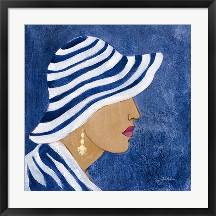 Framed Lady with Hat I Print