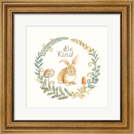 Framed Be Kind Rabbit Print