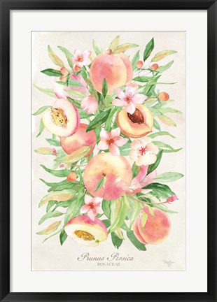 Framed Peach Bouquet Print