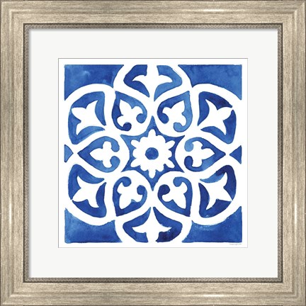 Framed Andalusian Tile IV Print