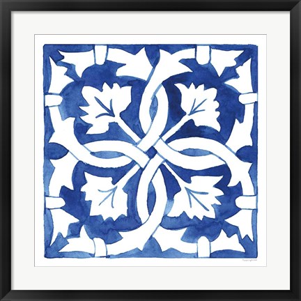 Framed Andalusian Tile III Print