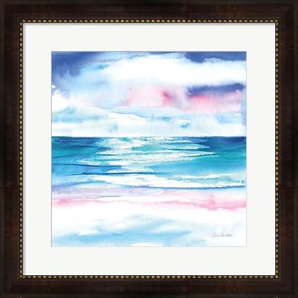 Framed Turquoise Sea I Print