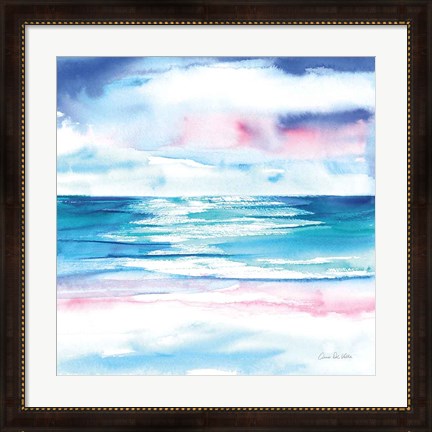 Framed Turquoise Sea I Print