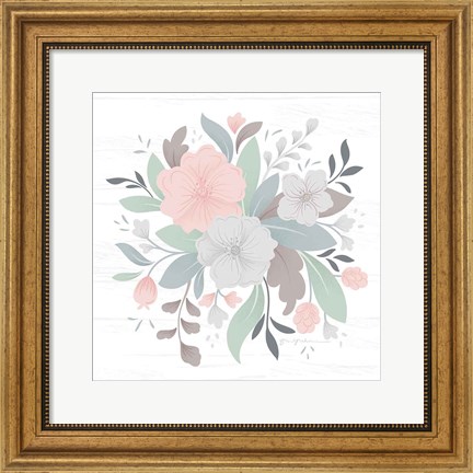 Framed Farmhouse Floral III Print