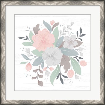 Framed Farmhouse Floral III Print