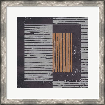 Framed Primitive II Gray Print