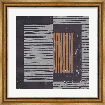 Framed Primitive II Gray Print