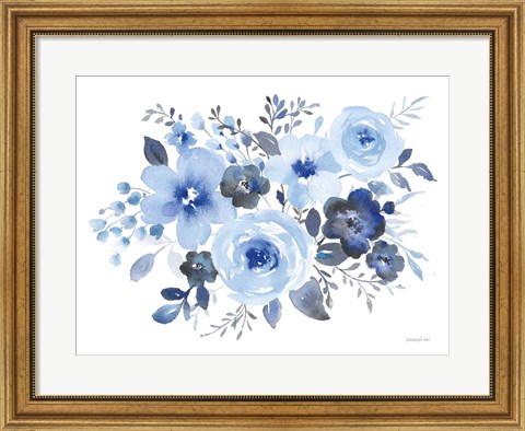 Framed Fresh Blue Bower II Print