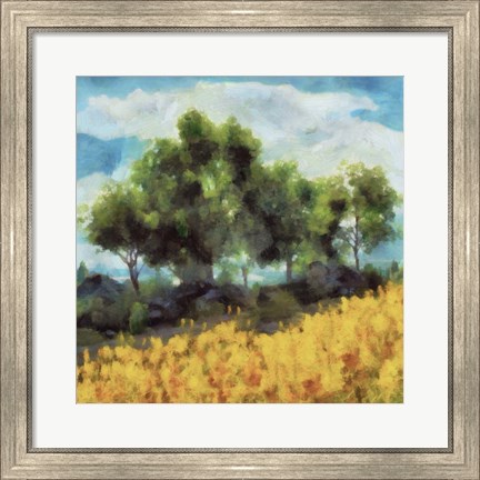 Framed Mellow Yellow Landscape II Print