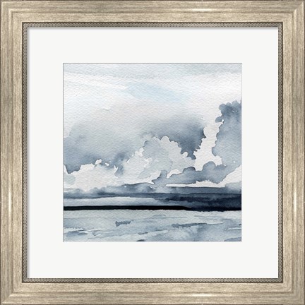 Framed Passing Rain Storm V Print