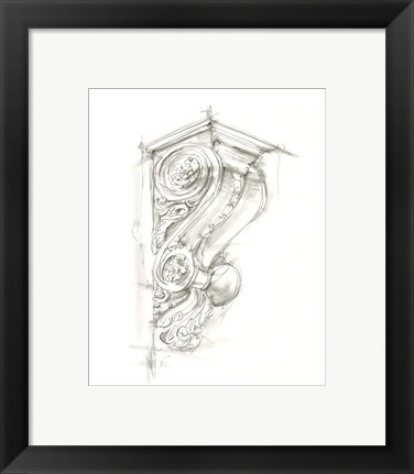 Framed Corbel Sketch I Print