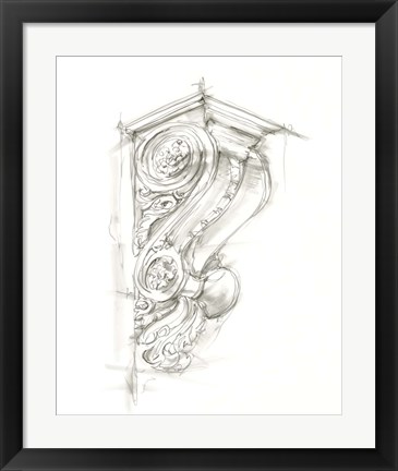 Framed Corbel Sketch I Print