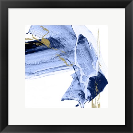 Framed Golden Current I Print