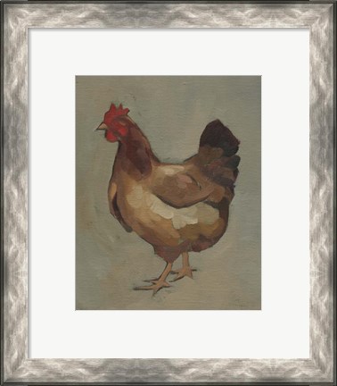 Framed Egg Hen II Print