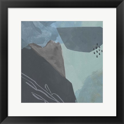 Framed Steely Abstract I Print