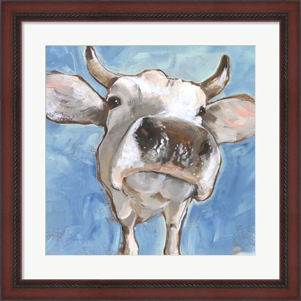 Framed Cattle Close-up I Print