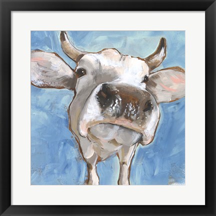 Framed Cattle Close-up I Print