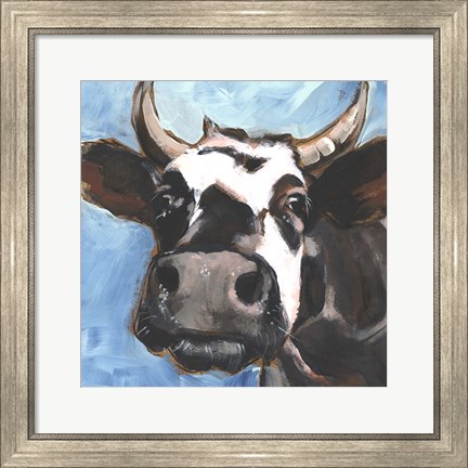 Framed Cattle Close-up II Print