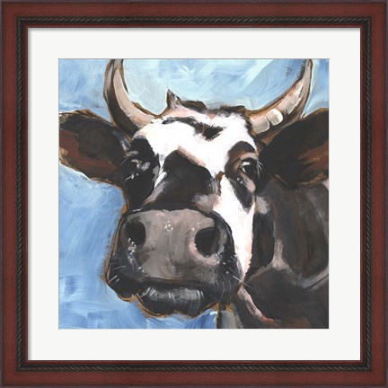 Framed Cattle Close-up II Print