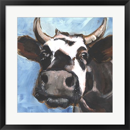 Framed Cattle Close-up II Print