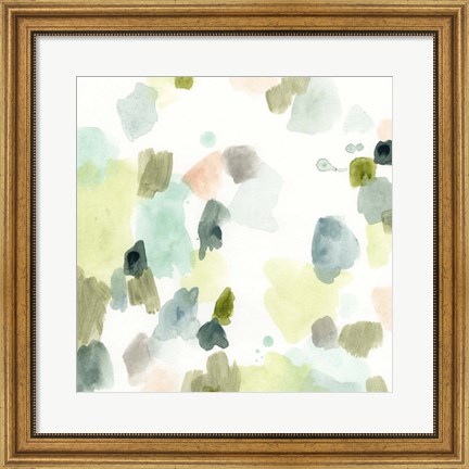 Framed River Stone Palette I Print