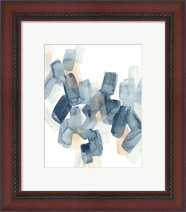 Framed Indigo Facets II Print