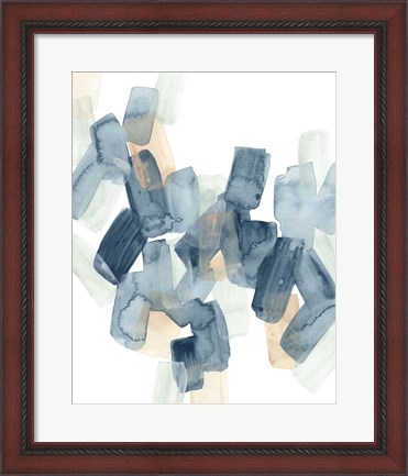 Framed Indigo Facets II Print