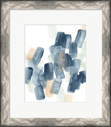 Framed Indigo Facets III Print