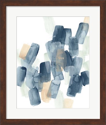 Framed Indigo Facets III Print